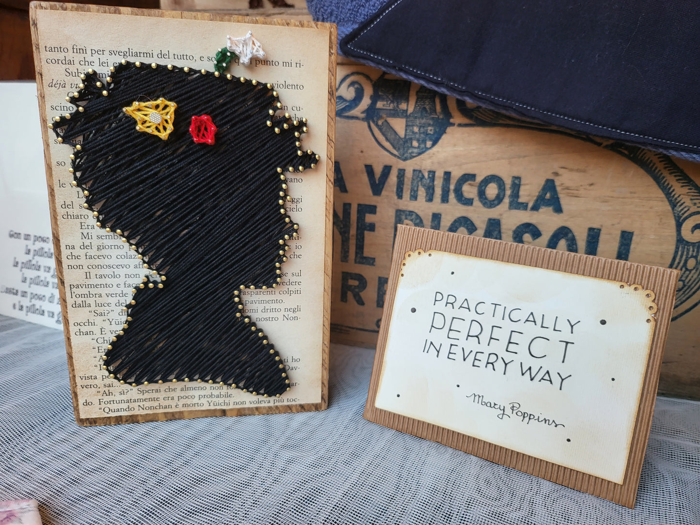 Legnetto Stringart Mary Poppins silhouette