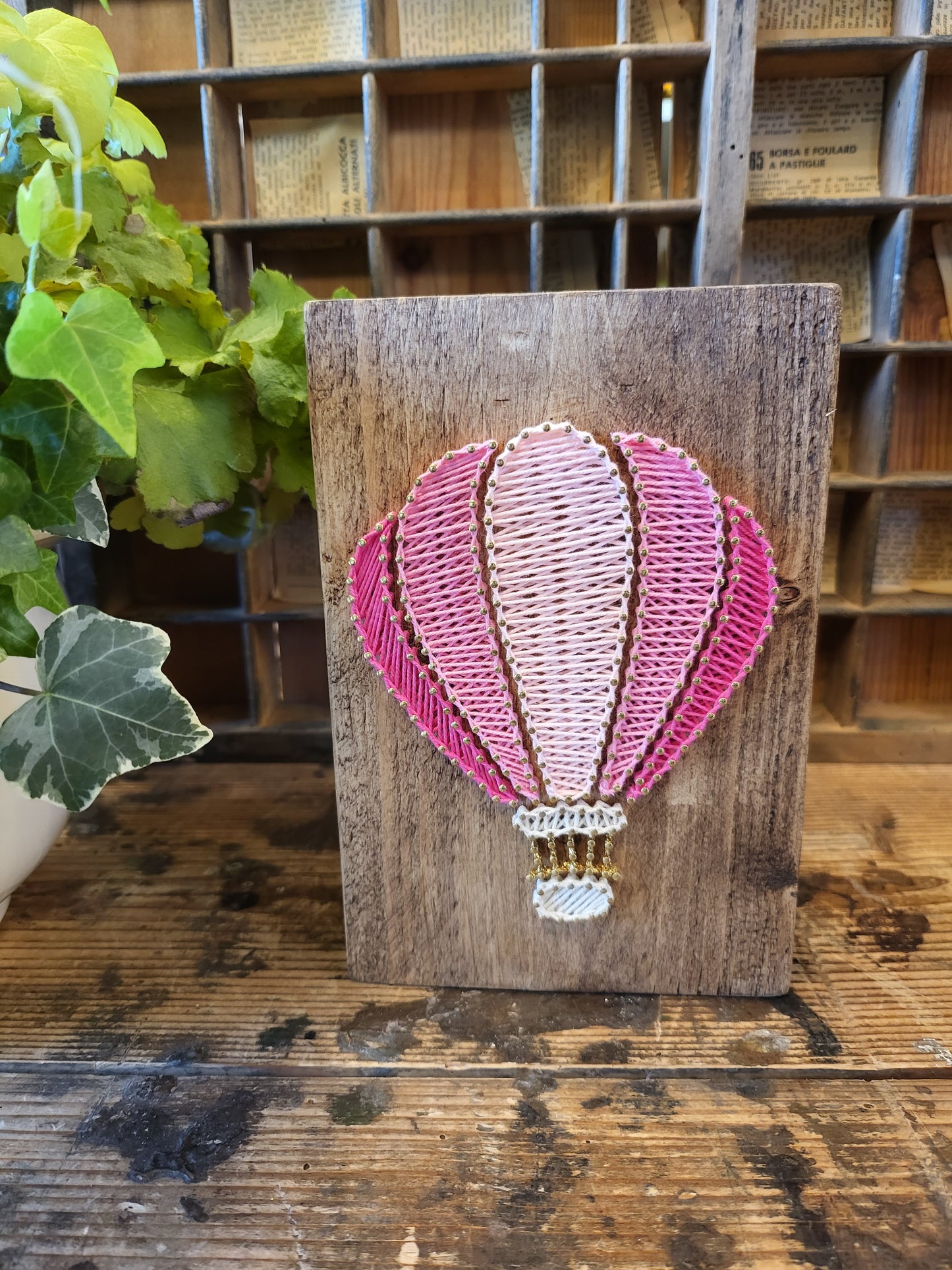 Legnetto Stringart Mongolfiera