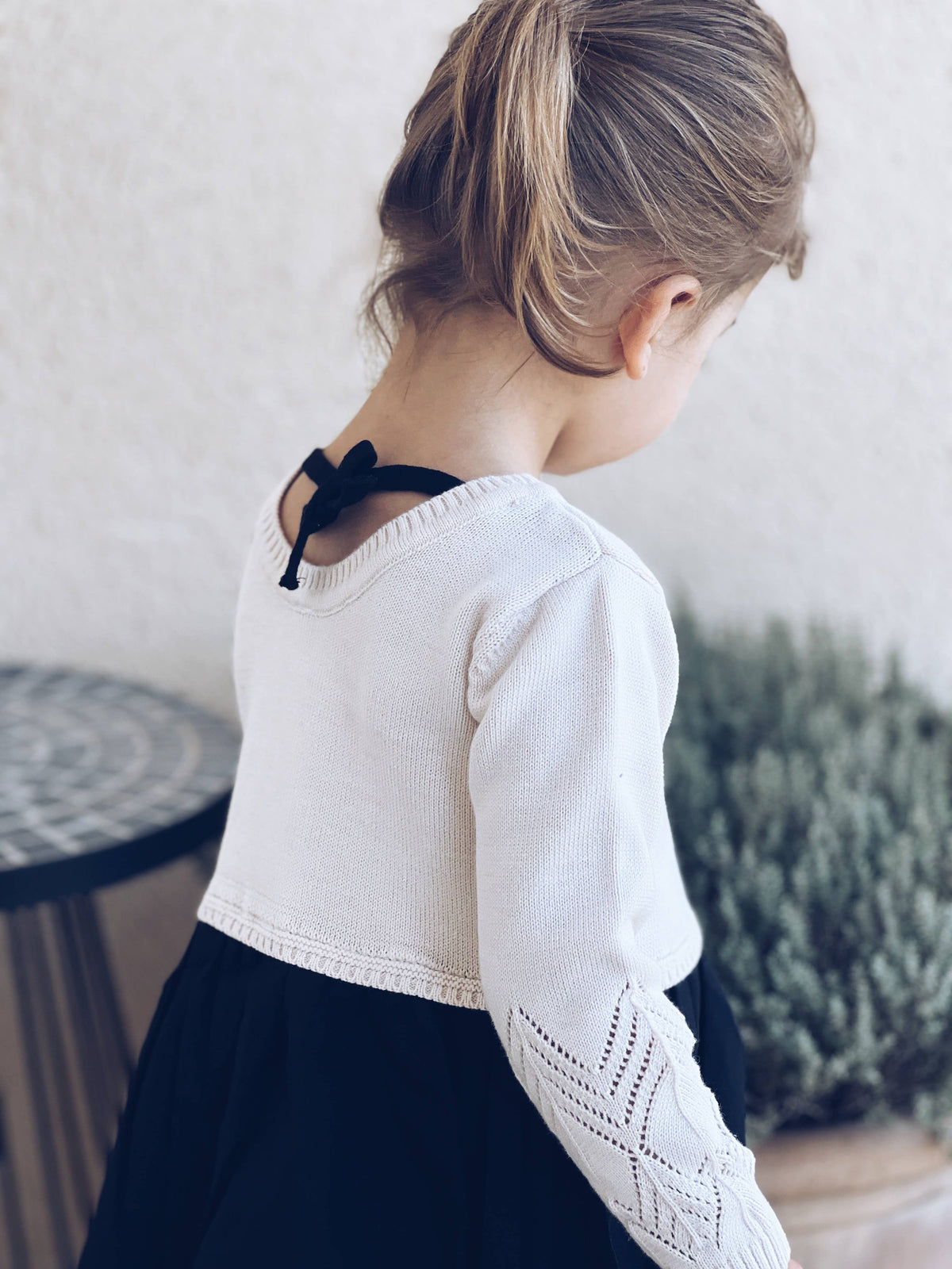 Abito lavorato a maglia per bambina 100% cotone: 3-6M