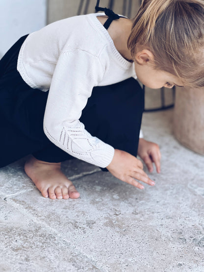 Abito lavorato a maglia per bambina 100% cotone: 3-6M