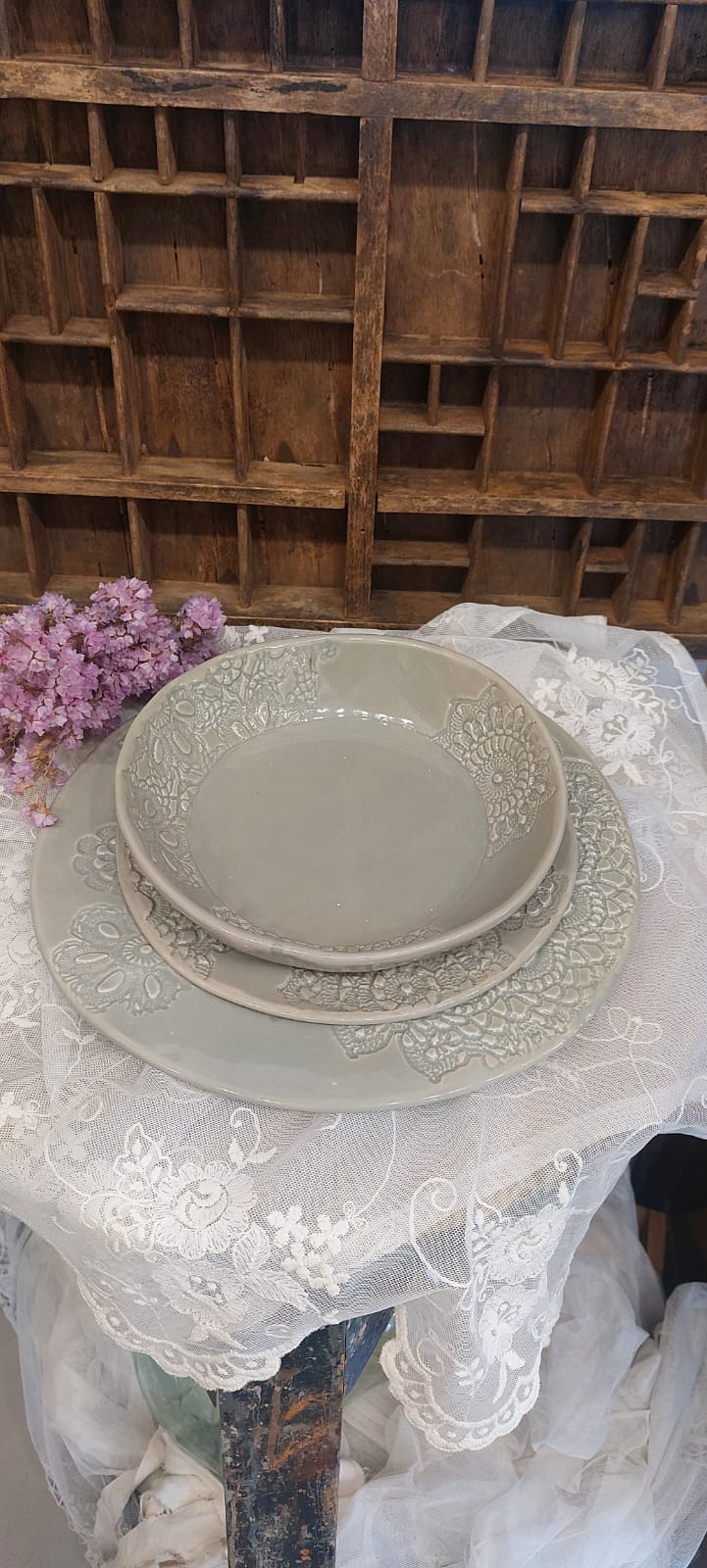 Piatto fondo centrino