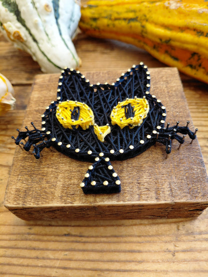 Legnetto Stringart Gatto Halloween