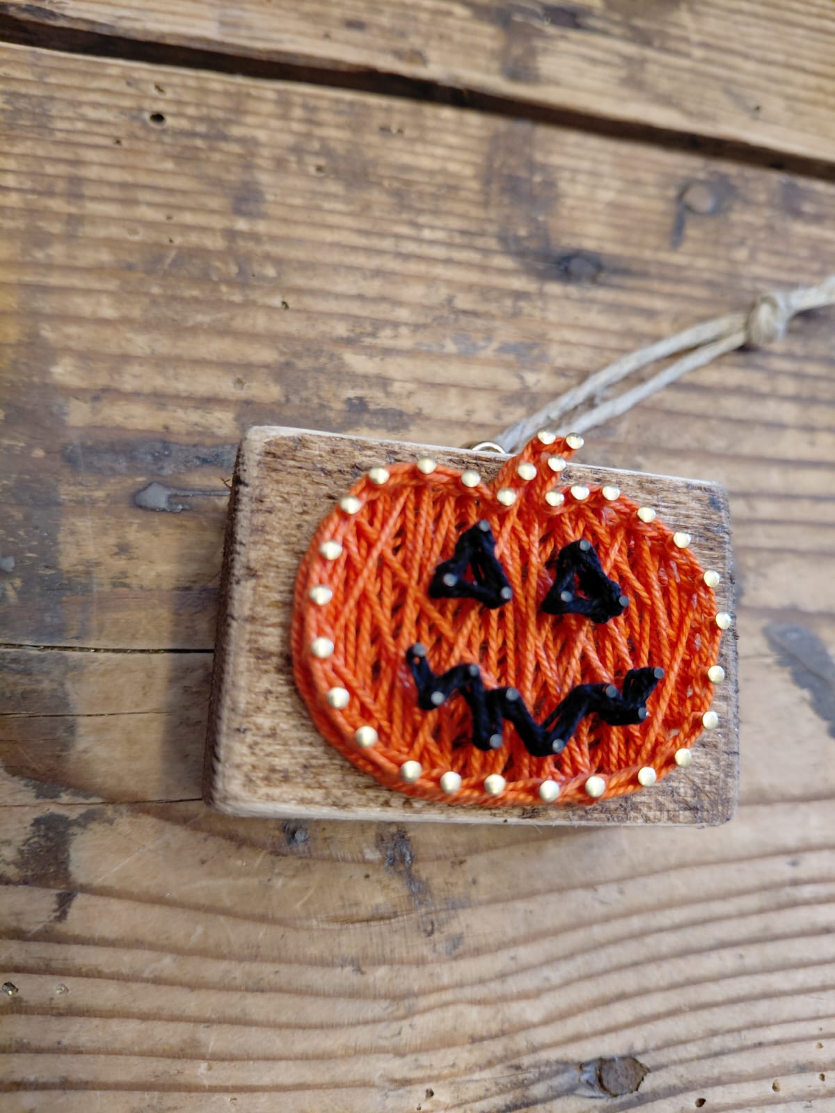 Legnetto Stringart Zucca Halloween
