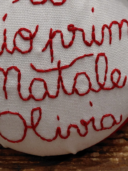Palla di Natale ricamata