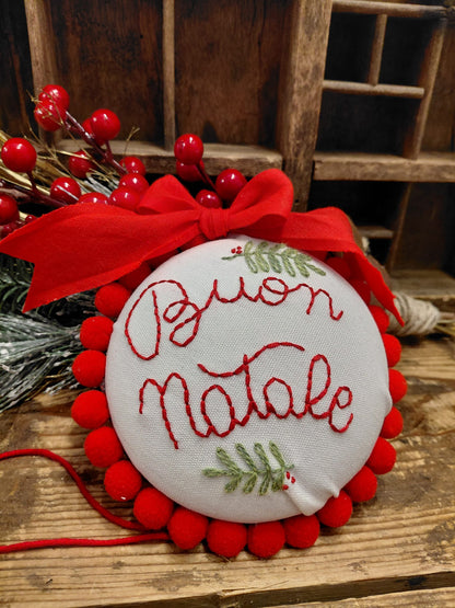 Palle di Natale ricamata